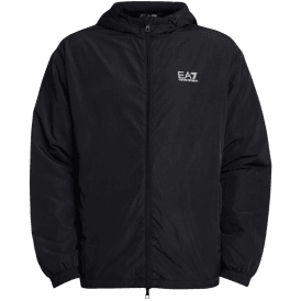 Core ID Lightwieight Hooded Black Jacket