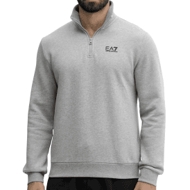 Core Logo Grey Quarter Zip Sweatshirt