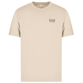 Cotton Basic Logo Beige T-Shirt