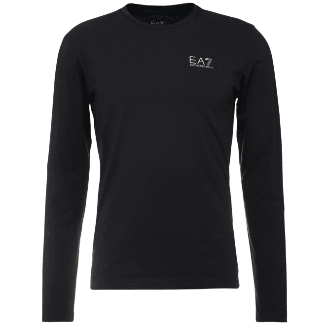 Emporio Armani EA7 Cotton Black Long Sleeve T-Shirt