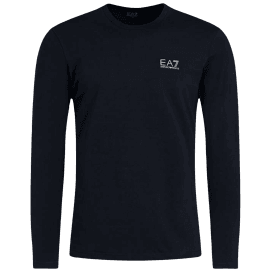 Cotton Navy Long Sleeve T-Shirt
