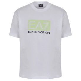 Cotton Rubberised Pixel Logo White T-Shirt