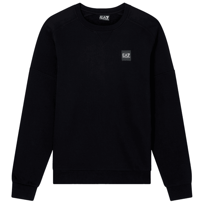 Emporio Armani EA7 Embroidered Rear Logo Black/White Sweatshirt