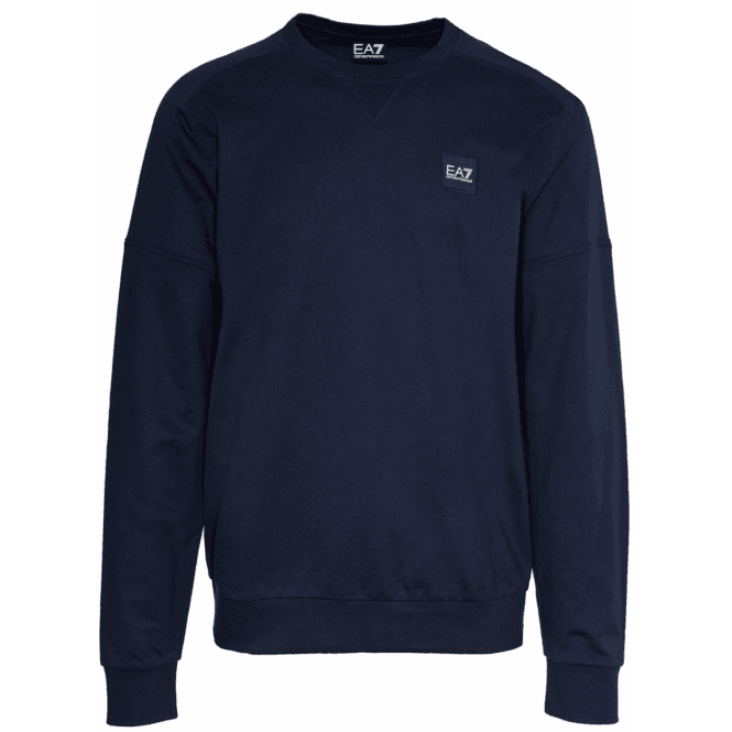 Emporio Armani EA7 Embroidered Rear Logo Navy Sweatshirt