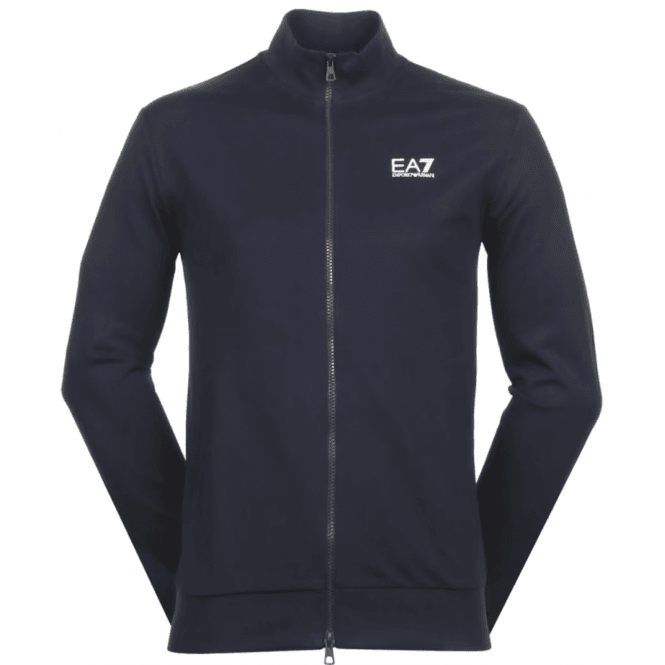 Emporio Armani EA7 Full Zip Funnel Neck Navy Sweatshirt