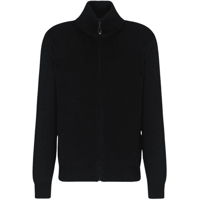 Emporio Armani EA7 Full Zip Knitted Black Tracktop