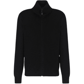 Full Zip Knitted Black Tracktop