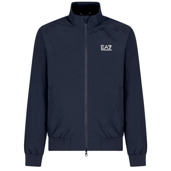 Emporio Armani EA7 Funnel Neck Zip Up Navy Jacket 