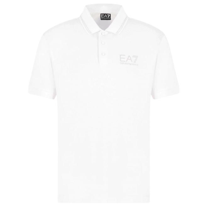 Emporio Armani EA7 Gold Series White Polo Shirt
