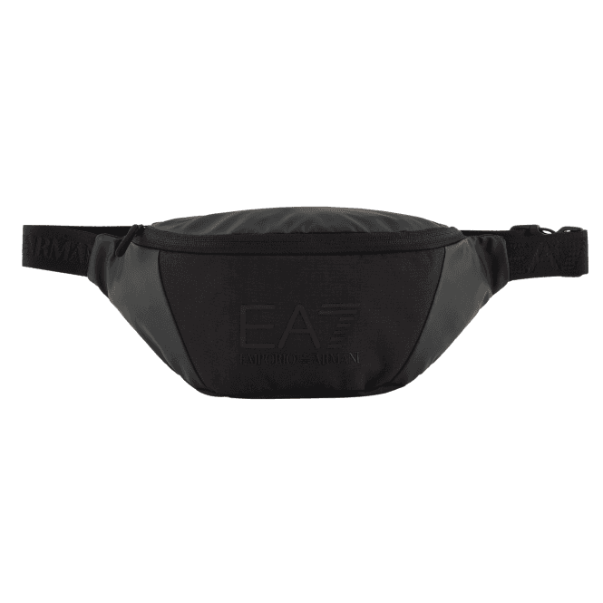 Emporio Armani EA7 Graphic Logo Black Waist Bag