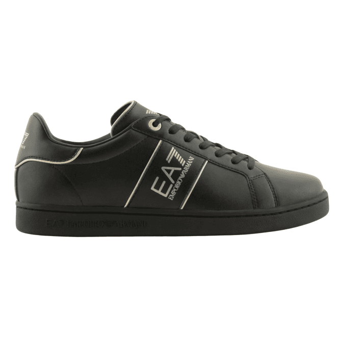 Emporio Armani EA7 Lace Up Black Leather Trainer