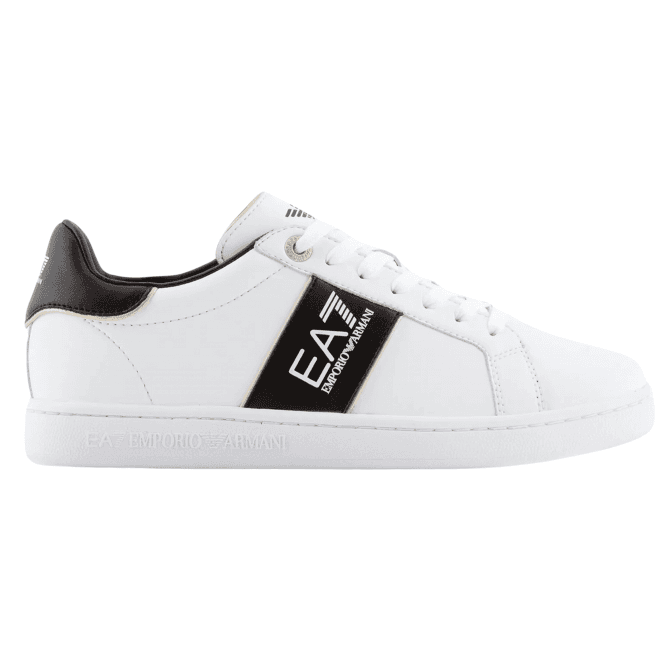 Emporio Armani EA7 Lace Up White Leather Trainer
