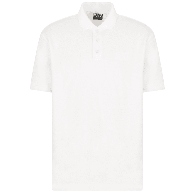 Emporio Armani EA7 Lux Cotton Ink White Polo Shirt