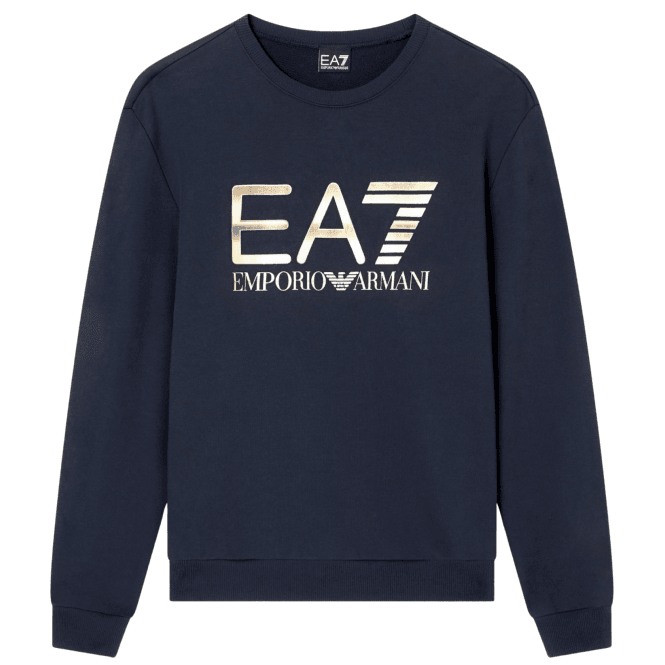Emporio Armani EA7 Regular Fit Navy/Gold Sweatshirt
