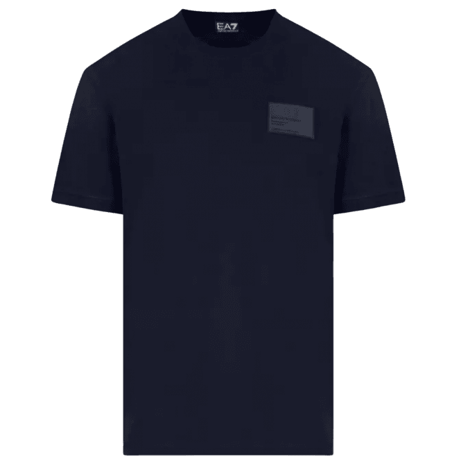 Emporio Armani EA7 Rubber Stamp Logo Navy Regular Fit T-Shirt