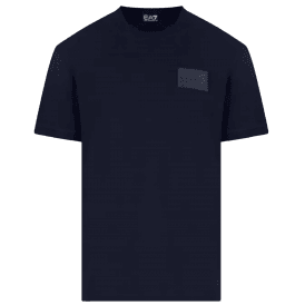 Rubber Stamp Logo Navy Regular Fit T-Shirt