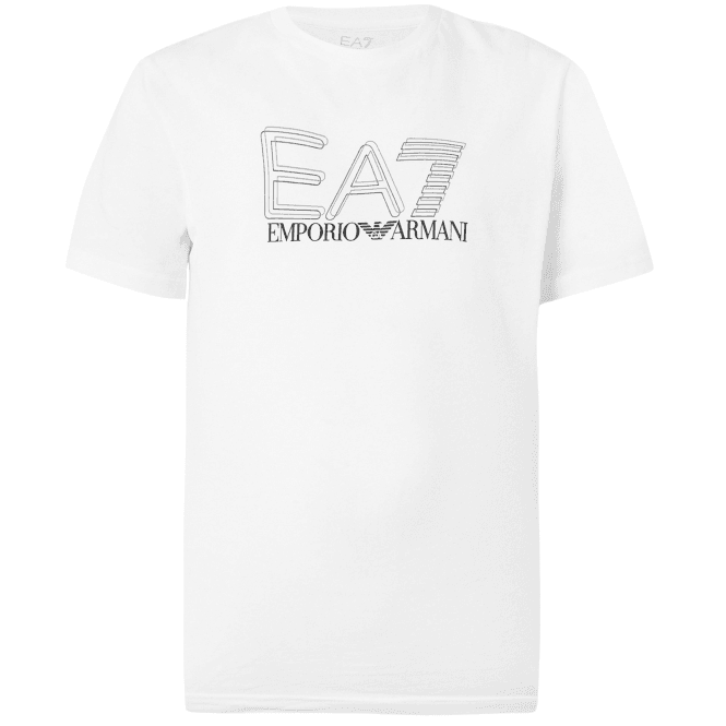 Emporio Armani EA7 Shadow Logo White T-Shirt