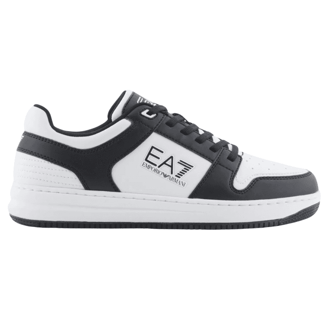 Emporio Armani EA7 Slasher Black/White Leather Trainer