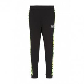 Slim Fit Camo Rubberised Logo Black Bottoms 