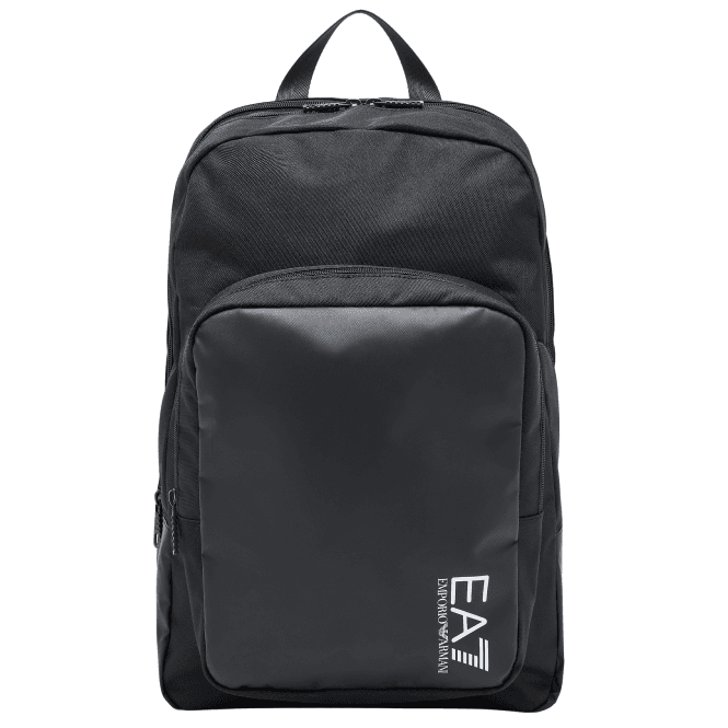 Emporio Armani EA7 Train Core Graphic Logo Black Rectangular Backpack