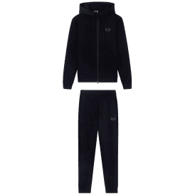Ventus7 Cotton Zip Hooded Black Tracksuit