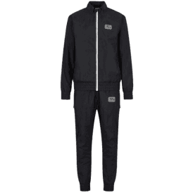 Zip Up Funnel Neck Rubberised Logo Tracksuit