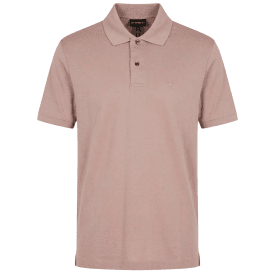 Embroided Logo Viscose Soft Touch Salmon Pink Polo Shirt