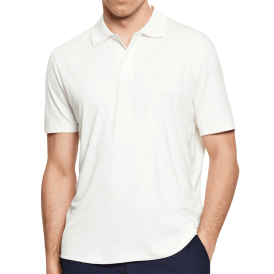 Embroided Logo Viscose Soft Touch White Polo Shirt