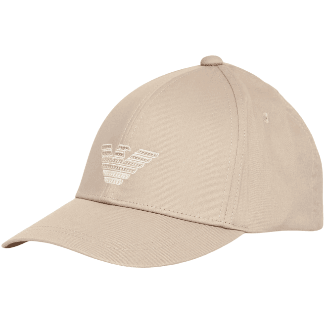 Emporio Armani Embroidered Eagle Logo Beige Cap