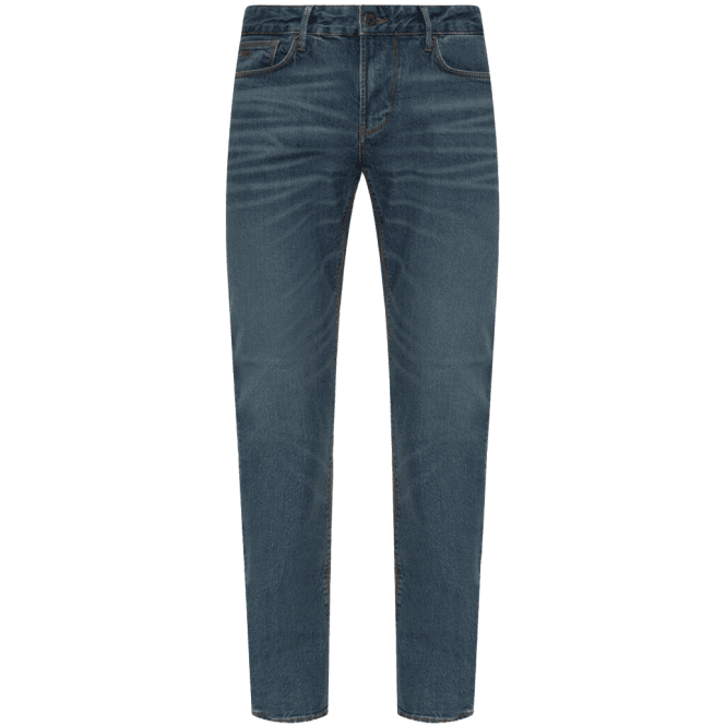 Emporio Armani J06 Slim Fit Washed Dark Blue Denim Jeans