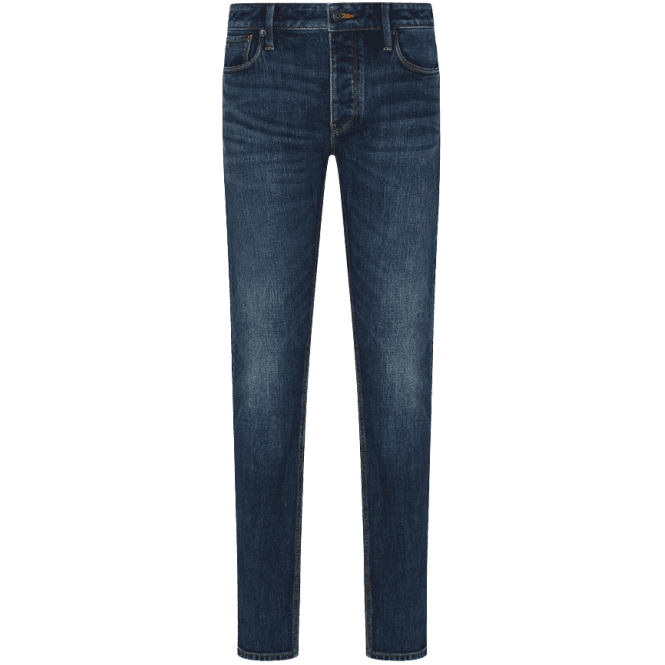 Emporio Armani J75 Stone-Washed Blue Slim Fit Jeans