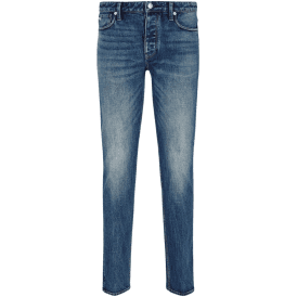 J75 Straight Leg Washed Blue Denim Jeans