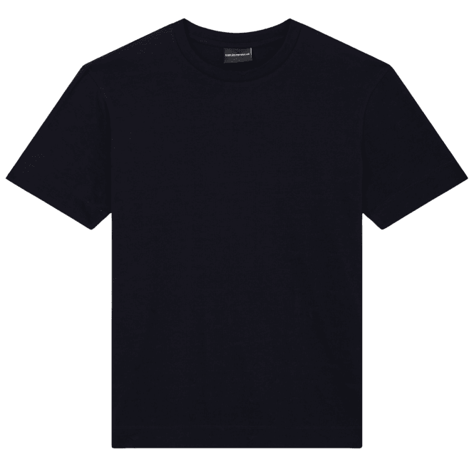 Emporio Armani Micro Eagle All Over Slim Fit Navy T-Shirt