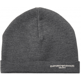 Milano Logo Grey Beanie Hat