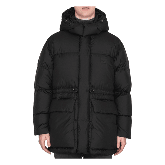 Emporio Armani Patch Logo Black Nylon Puffer Jacket