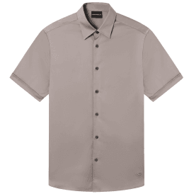 Pima Cotton Short Sleeve Brown Shirt