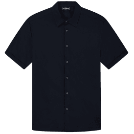 Pima Cotton Short Sleeve Navy Shirt