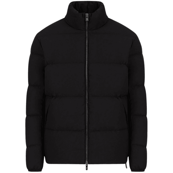 Emporio Armani Quilted Nylon Black Down Jacket