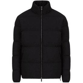 Quilted Nylon Black Down Jacket