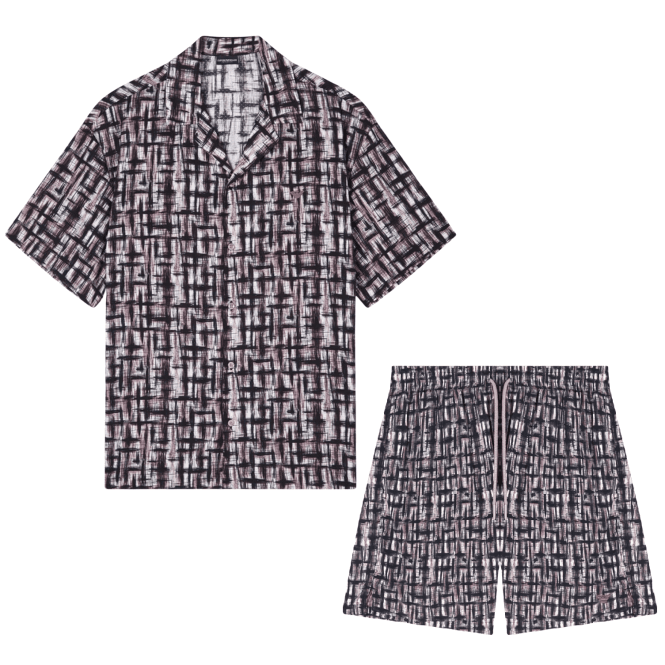 Emporio Armani Woven Camo Shirt Set