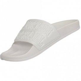 UA985 Unisex Rubber White Sliders