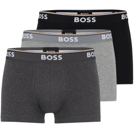 3-Pack Stretch Cotton Grey/Black Trunks