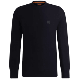 Anion Regular Fit Navy Knitted Sweatshirt