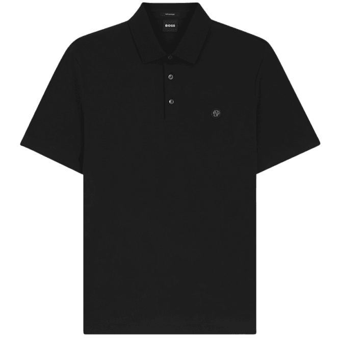 Boss C-Parris 01 Black Mercerised Polo Shirt