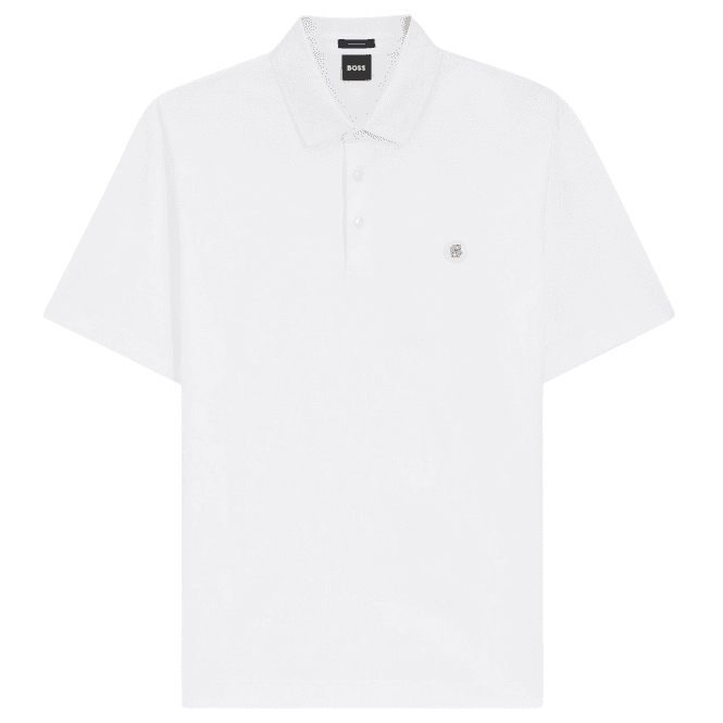 Boss C-Parris 01 White Mercerised Polo Shirt