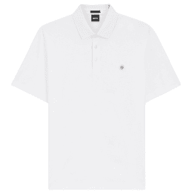 C-Parris 01 White Mercerised Polo Shirt