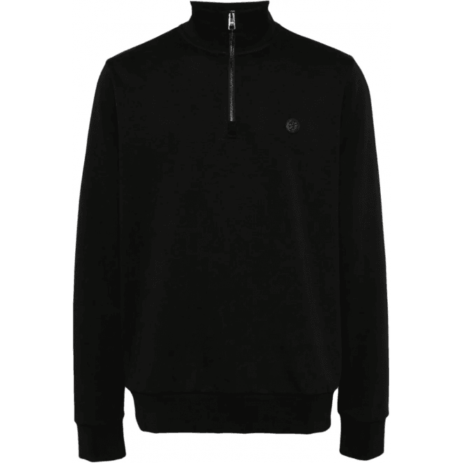Boss C-Stimmann Quarter Zip Funnel Neck Black Sweatshirt
