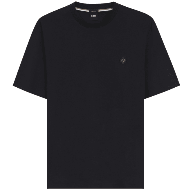 Boss C-Taut 01 Logo Slim Fit Navy T-Shirt