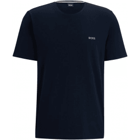 Cotton Embroidered Logo Dark Blue T-Shirt