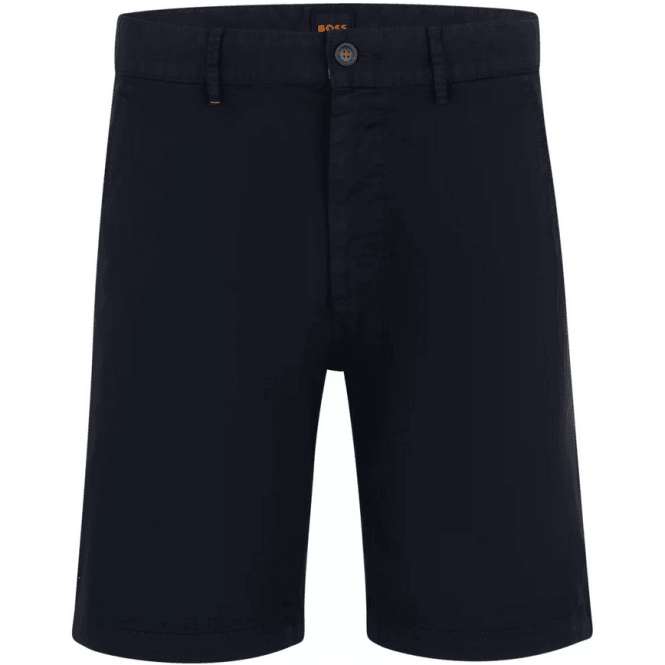 Boss Cotton Slim Fit Navy Chino Shorts